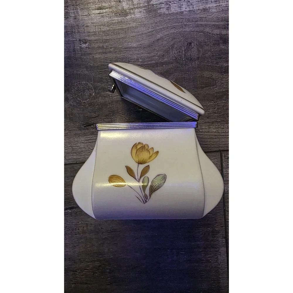 VTG Lefton China Porcelain Hinged Trinket Jewelry Dresser Box XA8134 1970s Japan